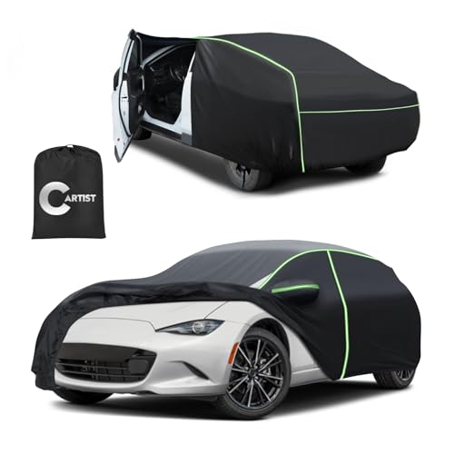 Image of Cartist Car Cover for MX-5 Miata 1989-2025 2026 All Weather Car Cover for MX-5 Accessories, Full Exterior Cover Rain Waterproof Protector, with Zipper & Reflective Safety Strips