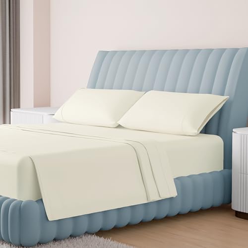 Carressa Linen 100% Egyptian Cotton Split King Sheets Sets