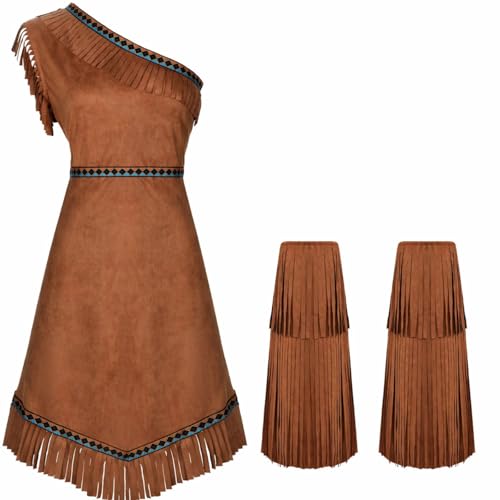 Shihanee 4 Pcs Women Costume Set Maiden Princess Costume Dress Outfit(X-Large)