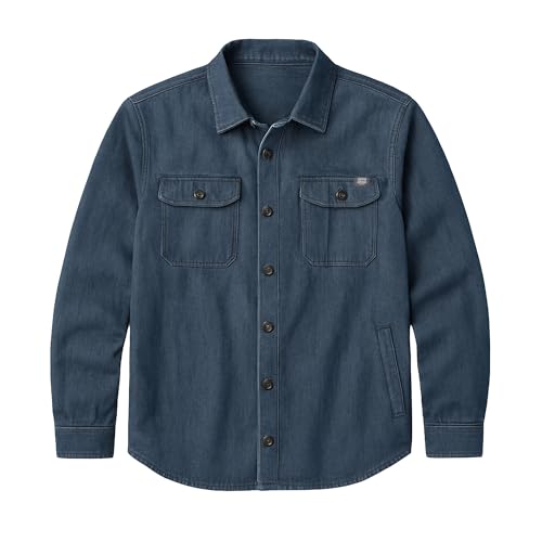 Field & Stream Men's Epoch Lightweight Twill Shirt Jacket, Denim, Medium