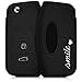 Produktbild kwmobile Autoschlüssel Hülle kompatibel mit Ford 3-Tasten Klappschlüssel Autoschlüssel - Silikon Schutzhülle Schlüsselhülle Cover Smile Herz Weiß Schwarz