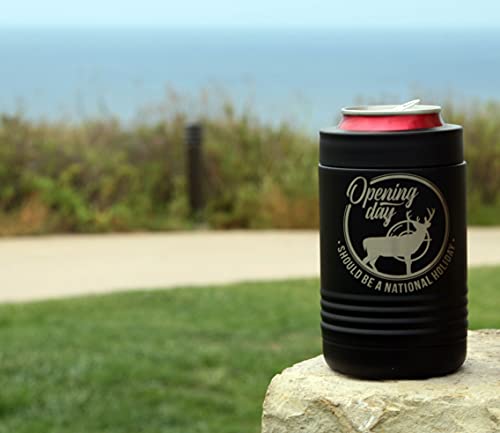 Thomas And Son - Cold Beverage Can Cooler - Engraved Open Season Hunting Can Holder - Double Wall Insulated Can Cozy Sleeve - Hunting Gifts For Men/Birthday Gifts For Men #TOP6