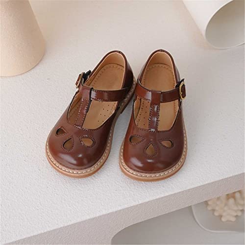 Toddler Girl Mary Jane Dress Shoes, Little Ballet Flats for 2 to 12 Girls Party School Flat Bottom Kids Slides4