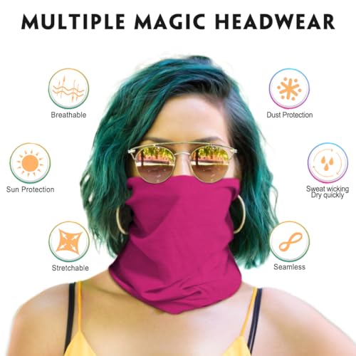 Image of Venswell Neck Gaiter Face Mask Men Women,Seamless Bandana Rave Face Cover Scarf Mask,Balaclava,Headband, Head Wrap,Headwear