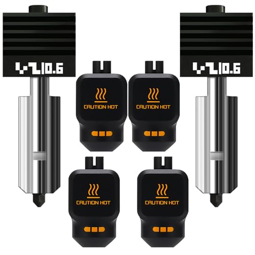 2-Pack Upgraded 0.6MM Hotend kit for Bambu lab P2S/X2D/H2D/H2S/H2C（4-PK Silicone Socks with QR Code）, Extruder Include Hardened Steel Nozzle and electroplated Heating Block for bambus 3D Printer by Wefuit - Used condition - US$13.14