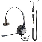 EMAIKER Auricular de teléfono con micrófono con micrófono para Centro de Llamadas U10 RJ9 Adaptador para Cisco CP-78,79,86,89 Series