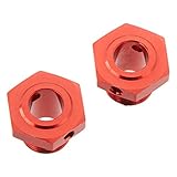 ARRMA AR310447 Aluminum Typhon Wheel Hex (2 Piece), Red, 13.6mm