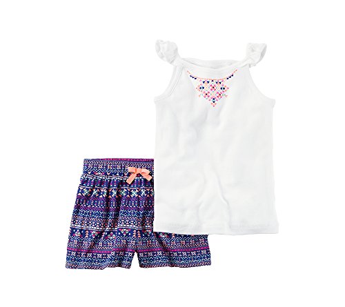 Carter's Baby Girls' 2 Piece Printed Tank Top And Geo Printed Shorts Set 3 Months