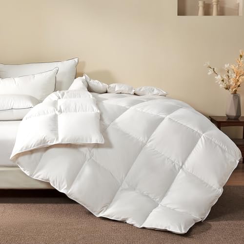 KUSNUG Feather Down Fibers Duvet Insert Oversized Queen - Ultra-Quiet