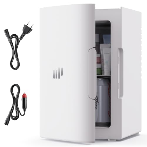 Upstreman Mini Nevera 13 litros, 12V 220V Fridge Portatil para Habitacion Oficina Coche Caravanas Camping, Función Enfriamiento y Calentamiento, para Skincare Red Bull Cosmeticos Coca Cola, TR13