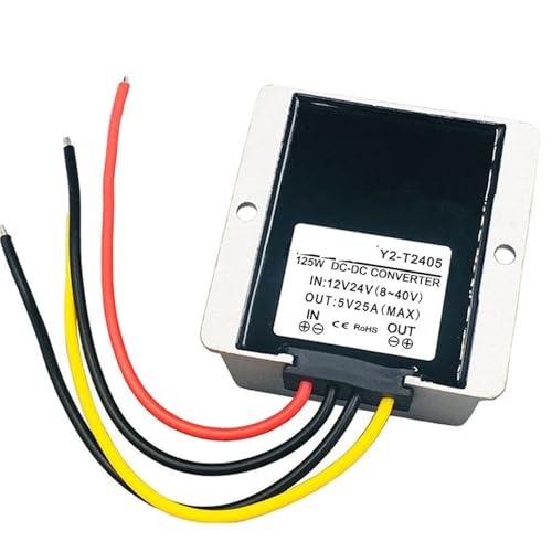 ZVZHGXDX 12V24V - 5V1/2/3/4/5/8/10A-50A DC�p���[�R���o�[�^�[���M�����[�^ �X�e�b�v�_�E��1��(12V24Vto5V25Alargealuminum)