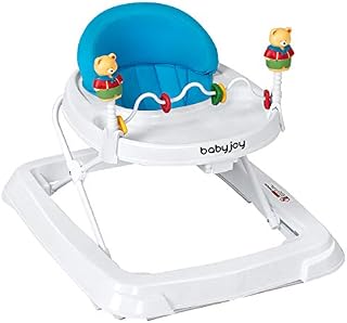BABY JOY Baby Walker, Foldable Activity Walker Helper with Adjustable Height, Baby Activity