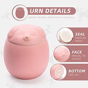 Pet Urns for Dogs Ashes Keepsake Memorial Cremation Small Cat Dog Gifts Box Funeral Urn Personalized (Pink) Pet Urns for Dogs Ashes Keepsake Memorial Cremation Small Cat Dog Gifts Box Funeral Urn Personalized (Pink)
