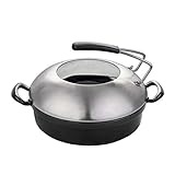 La base scellée est chauffée uniformément pour une cuisson parfaite et la poignée latérale robuste le rend facile à transporter