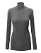 MBJ Womens Lightweight Long Sleeve Rib Turtleneck Top Pullover Sweater - Made in USA
