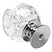 ANJUU 12 Pcs 30mm Round Shape Bubble Crystal Glass Cabinet Knobs with Screws Drawer Knob Pull Handle Used for Kitchen, Dresser, Door, Cupboard (Clear)