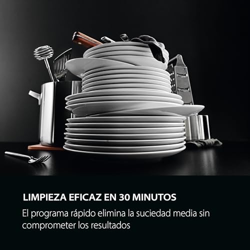AEG Lavavajillas de Libre Instalación FFB64627ZM, 60 cm, 13 Cubiertos, Sistema AirDry, Display XL, Cesto Quicklift, Programa Auto, Función Extrahigiene, Softspikes, 44 dB(A), Inox, Fabricado en UE - imagen 5