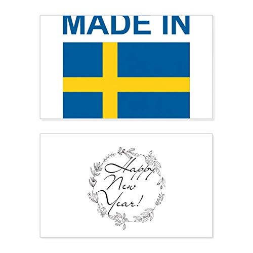 Tarjeta conmemorativa de Año Nuevo «Made In Suecia» con mensaje exclusivo de felicitación