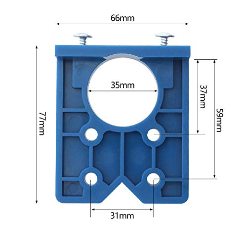 A-XINTONG Gabinetes de porta de 35 mm com broca ajustável Forstner de 35 mm, furador, guia de perfur