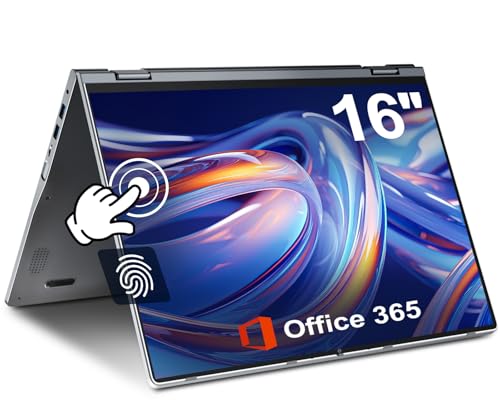 jumper Laptop 16 inch, Convertible Laptop with 1 Year Office 365, 16GB DDR4 640GB Storage, 360...