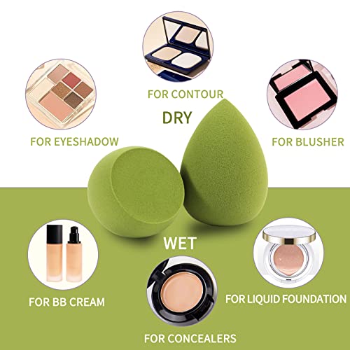 Makeup Sponge,12 Pcs Makeup Sponges Blender Set Beauty Cosmetic Foundation Blending Applicator Puff, Flawless For Liquid Cream Powder (12 Pcs (Various Color Shape Random)) #TOP1