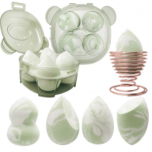 Makeup Sponge Set with Case and Holder