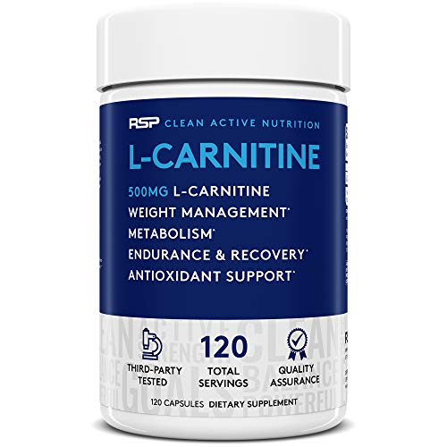 RSP L-Carnitine 500 mg - Stimulant Free L Carnitine, Weight Loss Supplement