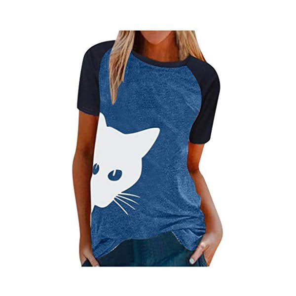 Plus Size Pullover for Women Short Sleeve 3D Animal Printed O-Neck Tops Outdoor Trendy Thin T-Shirt Blouse