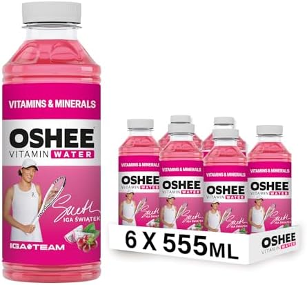 Oshee Vitamin Water – Non-carbonated red grape and dragonfruit flavour drink with addition of vitamins, zinc and iodine. Pasteurized, 555ml (Pack of 6).