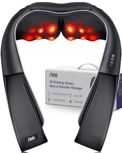 Massagegerät Schulter Nackenmassagegerät mit Wärme, Shiatsu Massagegerät mit 3D-Massage für Nacken Rücken, Schultern, Geschenke für Frauen, Männer Massagegerät Schulter Nackenmassagegerät mit Wärme, Shiatsu Massagegerät mit 3D-Massage für Nacken Rücken, Schultern, Geschenke für Frauen, Männer