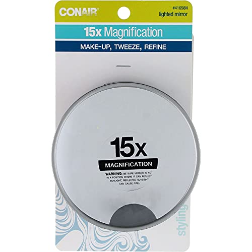 Conair styling essentials lighted mirror, 15x magnification 1 ea,…