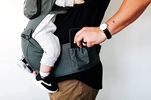 Hatchlet Caress Ergonomic Hip Seat 6-In-1 Baby Front Back Carrier For Newborn To Toddler 3-36 Month Babies - Advanced Lumbar Support, Infant Head Support, Soft & Breathable Fabric, Storage Pockets #TOP4