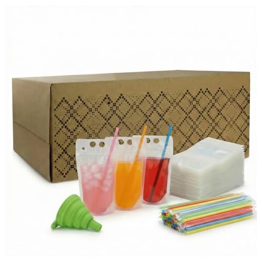 400PCS Reusable Drink Pouches Set
