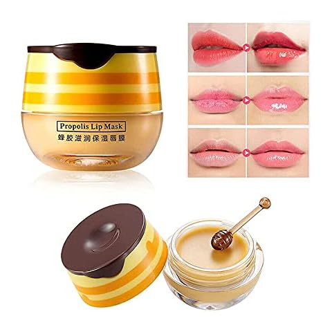 Lip mask,Honey Lip Mask,Propolis Moisturizing Honey Lips Mask Lip Balm Nourishing Anti Care Lip, Restore, Hydrate & Plump Dry, Chapped Lips for women (1pcs, Style 2) Cover