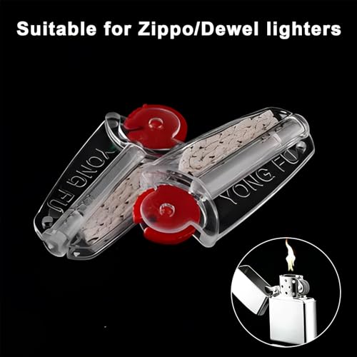 AMSNINK 10 x Feuerzeug Ersatzteile - für Zippo Feuersteine und Zubehör, Feuerstein und Docht Set, kompatibel mit Feuerzeuge für Kerosin und Öl, Langlebig