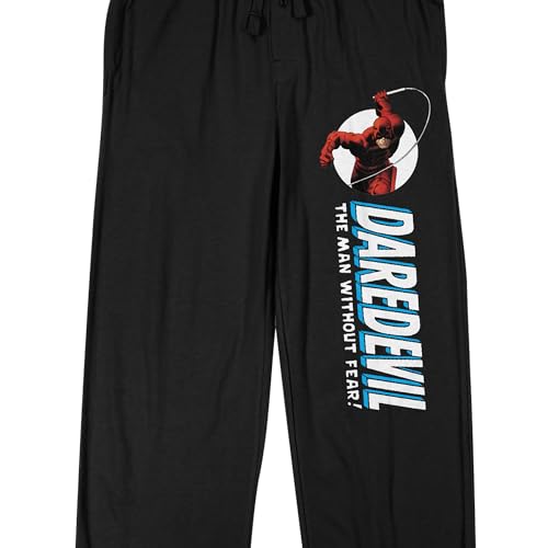 Marvel Universe Publishing Art Archive Daredevil Adult Black Sleep Pajama Pants2