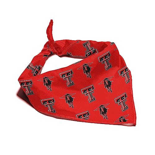 Texas Tech Red Raiders Officially Licensed Bandana for Dogs and Cats | Fits Pets Great Gift Idea | Easy-to-Tie (Small, 13")