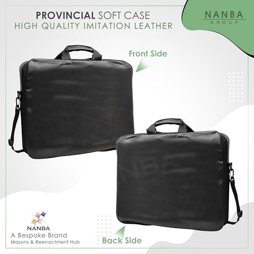 Masonic Apron Carrying Case - Lightweight Soft Black - Imitation Leather - Masonic Regalia Apron Case (Provincial)2