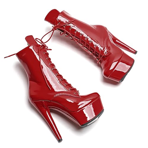WUXIN H&P 6 in Pole Dance Boot Shoes For Women,Exotic Stiletto Shoes Platform,Stiletto Platform Pole Dancing Ankle Boots Heels4