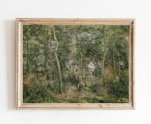 Reproduction Oil Painting Vintage Poster of Moody Forest Impressionist style