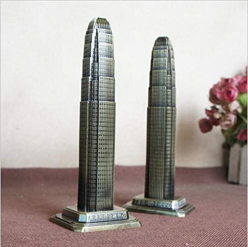 OIFMKC Sculpture Modèle d'architecture Mondiale Hong Kong Financial International Center Décoration Creative Décoration de la Maison Souvenirs de Tourisme-in Figurines et Miniatures d