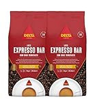 Delta Cafés - Coffee Bean Espresso Bar - 2 Packs of 1 kg - Intensity 14 - Blend of Arabica Coffee Beans and Robust with Natural Roast - Very Aromatic with Caramel Flavor and Roasted Nuts