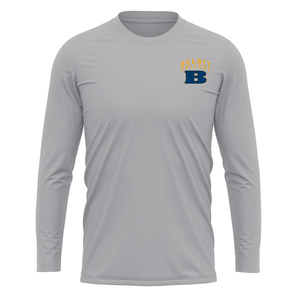 Campus Lab Beloit College Adult Men's Sport Long Sleeve Left Chest Logo, Athletic Heather, Medium