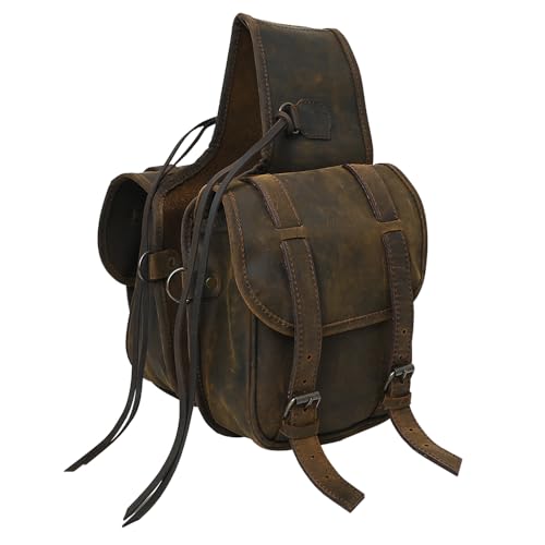 Hilason Leather Horse Saddle Bag, Trail Riding...