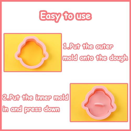 10 Piece Mini Christmas Cookie Cutters, 3d Raised Design Cookie Stamps, Mini Gingerbread, Snowflake, Snowman, Candy Baking Molds, Christmas Ornament Cookie Cutter Set