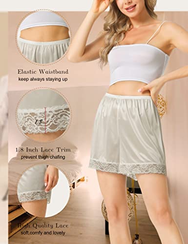 Image of GYS Slip Shorts Culotte for Women Split Skirt Lace Pettipants Bloomer