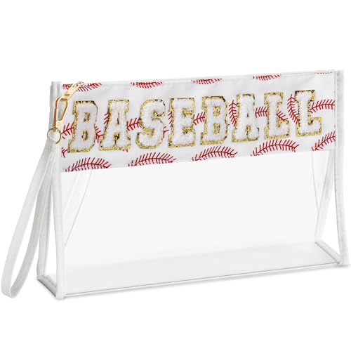 Remerry Baseball Gifts Makeup Bag with Chenille Letter Patch Waterproof
