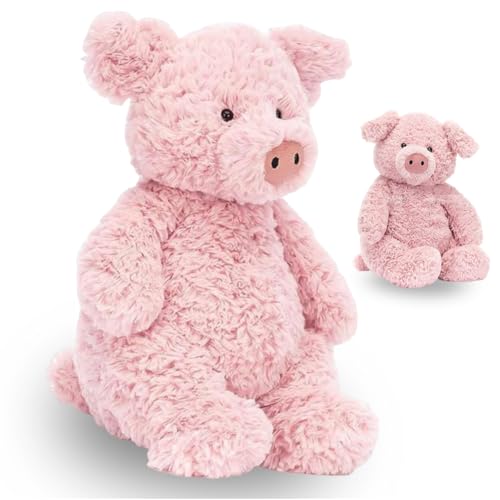 Danbghyuo Juguete de Peluches Rosa Cerdo,Juguete de Peluche Dibujos Animados,Linda muñeca de Peluches de Piggy Relleno,Simulación Cerdo Juguetes Decoración,Fiesta en Casa Regalo para Niños