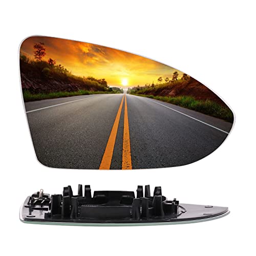 GSRECY Lado derecho para Golf MK7 2013-2020 espejo retrovisor de puerta de cristal blanco calentado Cover