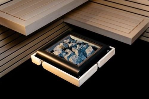 Sentiotec Saunaofen Concept R black 15 KW mit Ofenreling Espe mit Saunasteine-2